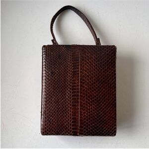 Brown Snakeskin Pattern Handbag